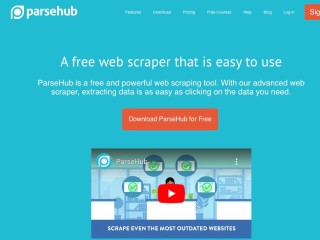 Screenshot sito: ParseHub