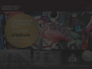 Screenshot sito: Carnevale di Venezia