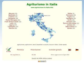 Screenshot sito: Agriturismo in Italia