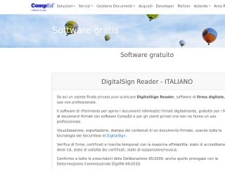 Screenshot sito: DigitalSign Reader