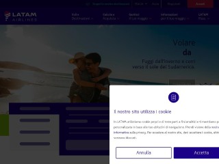 Screenshot sito: LATAM Brasil