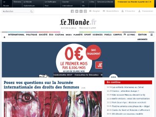 Screenshot sito: Le Monde