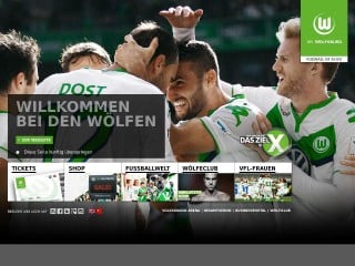Screenshot sito: Wolfsburg VfL