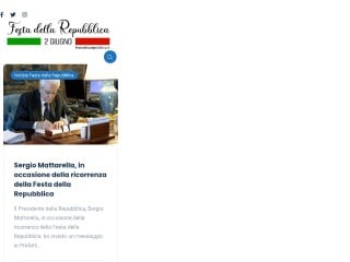 Screenshot sito: Festa della Repubblica