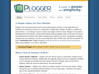 Screenshot sito: Plogger