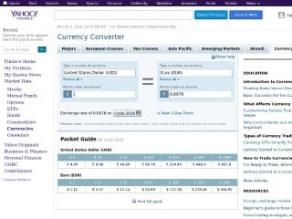 Screenshot sito: Currency Converter