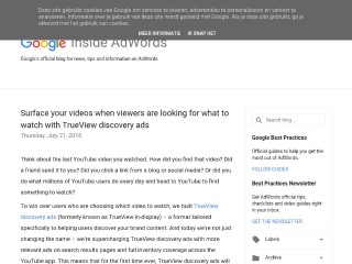 Screenshot sito: Google Ads & Commerce
