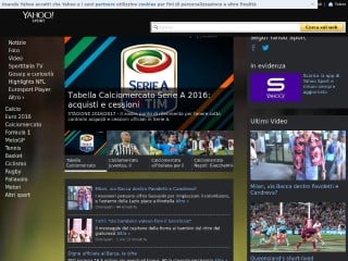 Screenshot sito: Eurosport
