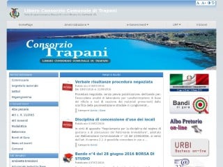 Screenshot sito: Provincia di Trapani