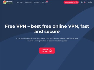 Screenshot sito: Planet VPN