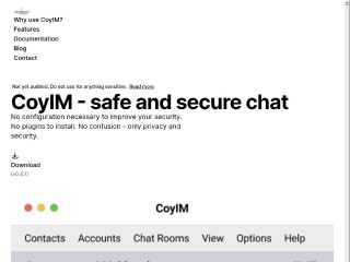 Screenshot sito: CoyIM