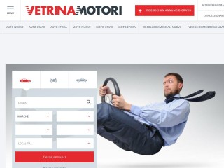 Screenshot sito: Vetrinamotori.it