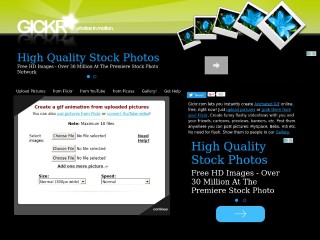 Screenshot sito: Gickr