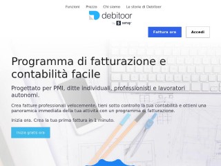 Screenshot sito: Debitoor.it