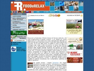 Screenshot sito: Food e Relax