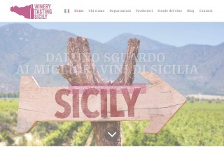 Screenshot sito: Winery Tasting Sicily
