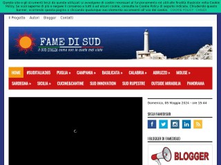 Screenshot sito: Fame di Sud