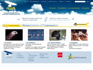 Screenshot sito: Uccelli da Proteggere