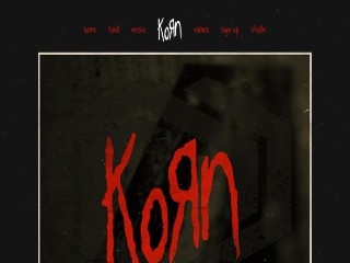 Screenshot sito: Korn