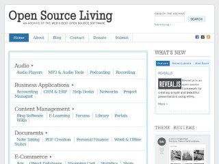 Screenshot sito: Open Source Living