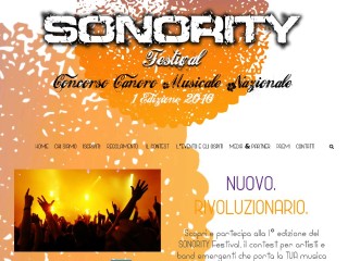 Screenshot sito: Sonority Festival 