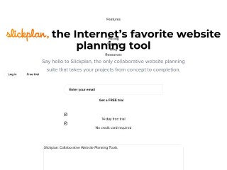 Screenshot sito: Slickplan