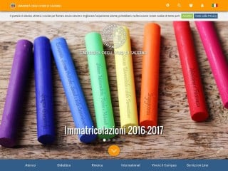 Screenshot sito: Università degli Studi di Salerno