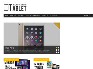 Screenshot sito: Confronto Tablet