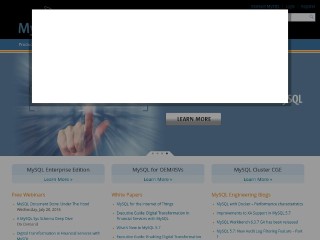 Screenshot sito: MySQL