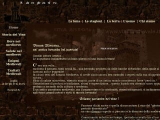 Screenshot sito: Vino medievale