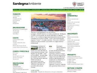 Screenshot sito: Sardegnaambiente.it