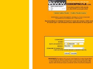 Screenshot sito: Codicefiscale.com