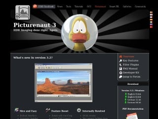 Screenshot sito: Picturenaut