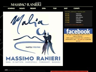 Screenshot sito: Massimo Ranieri