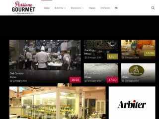 Screenshot sito: Passione Gourmet