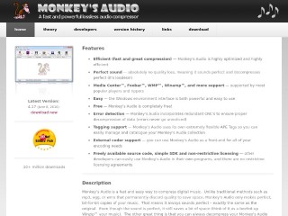 Screenshot sito: Monkeys Audio