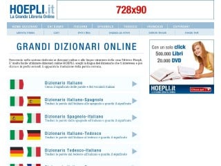 Screenshot sito: GrandiDizionari.it