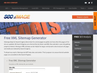 Screenshot sito: Free XML Sitemap Generator