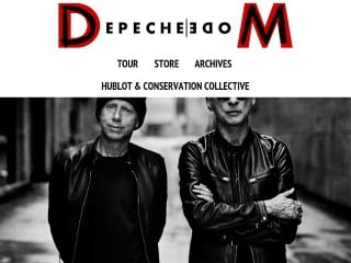 Screenshot sito: Depeche Mode