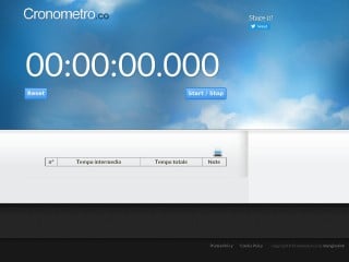 Screenshot sito: Cronometro.co
