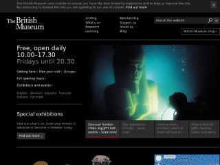 Screenshot sito: The British Museum