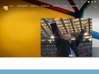 Screenshot sito: La7 Rugby