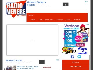 Screenshot sito: Radio Venere