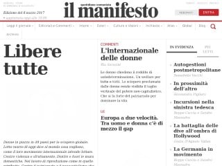 Screenshot sito: Il Manifesto