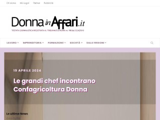 Screenshot sito: Donna in Affari