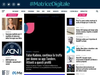 Screenshot sito: Matrice Digitale
