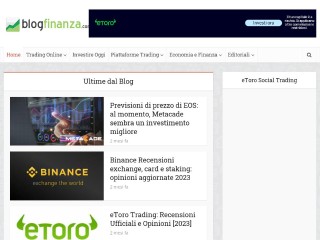 Screenshot sito: Blogfinanza