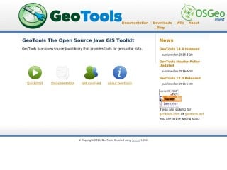 Screenshot sito: Geotools