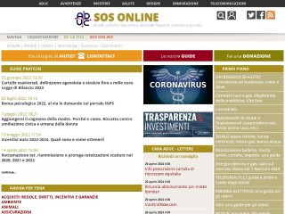 Screenshot sito: SOSonline
