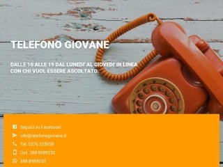 Screenshot sito: Telefonogiovane.it